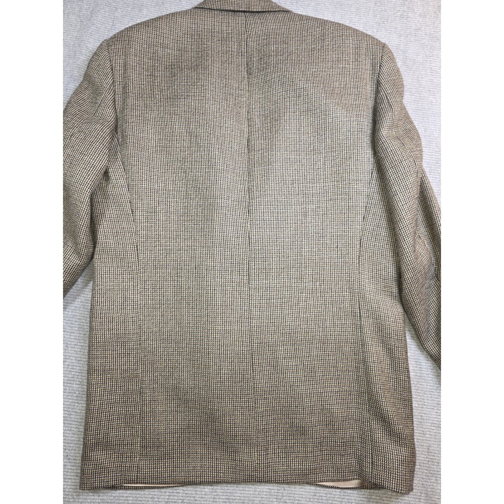 Oscar De La Renta Blazer Jacket Brown Tweed 100% Wool Men's 42L - Picture 15 of 16